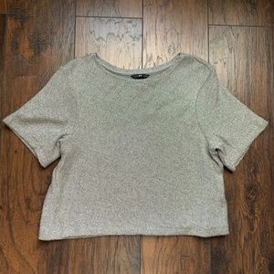 Silver Shiny Sweater, short sleeved metallic spark